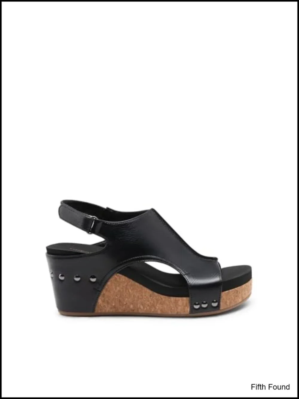 Peep-Toe Platform Wedge Sandals, Faux Leather, 2.5